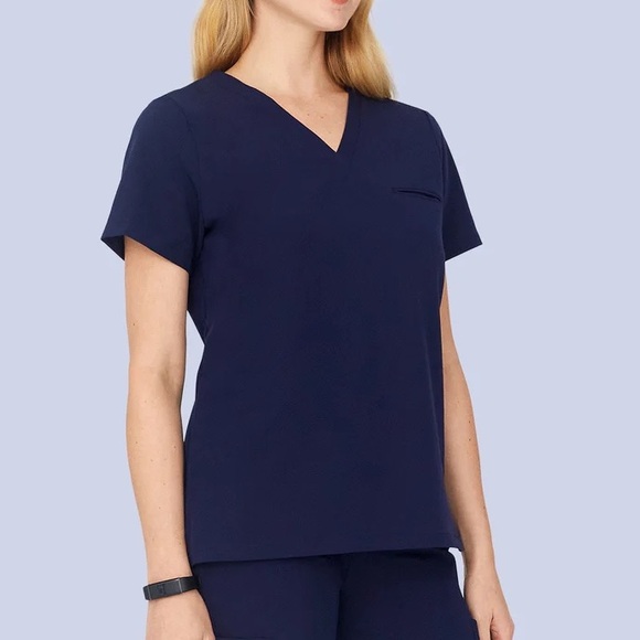 Mandala One Pocket Scrub Top - Navy (XL) - Picture 1 of 3